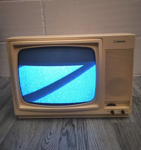 "Ferguson 38030 TV CRT 12" - Film Vintage - Gioco Retro - Colore Crema *Vedi...