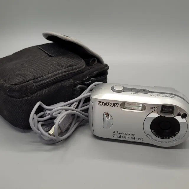 Sony Cybershot DSC-P41 4.1MP Compact Digital Camera Silver Tested