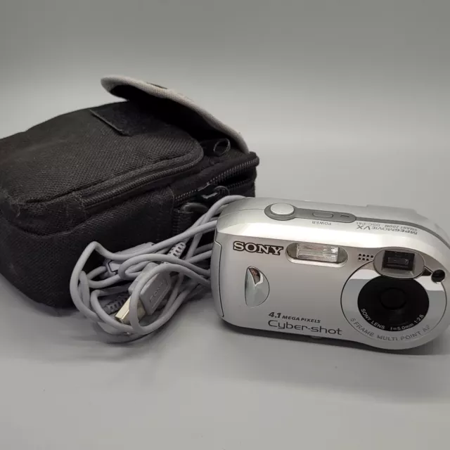 Sony Cybershot DSC-P41 4.1MP Compact Digital Camera Silver Tested