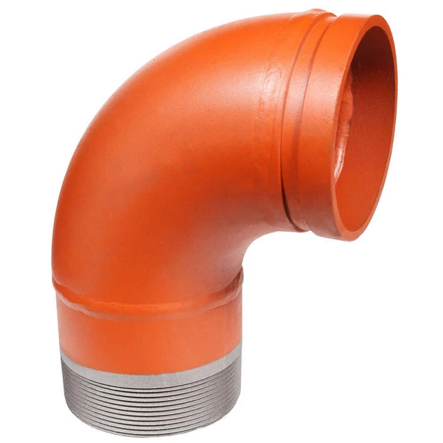 GRUVLOK 0390016483 90 Elbow Adapter, Ductile Iron, 3 in