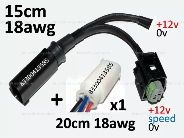 BMW DC Accessory Plug 15cm/18awg/3p +1w 83300413585 - R1200 R1250 GS XR RS RT