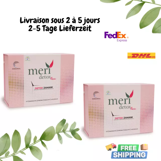 Meri Tea Mélange de tisanes 2x60 Sachets Amincissants Detox Coupe faim Naturel