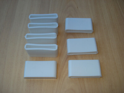 IKEA Lot de 16 embouts enveloppants pour fer plat 20x5mm blanc patin chaise type IKEA 