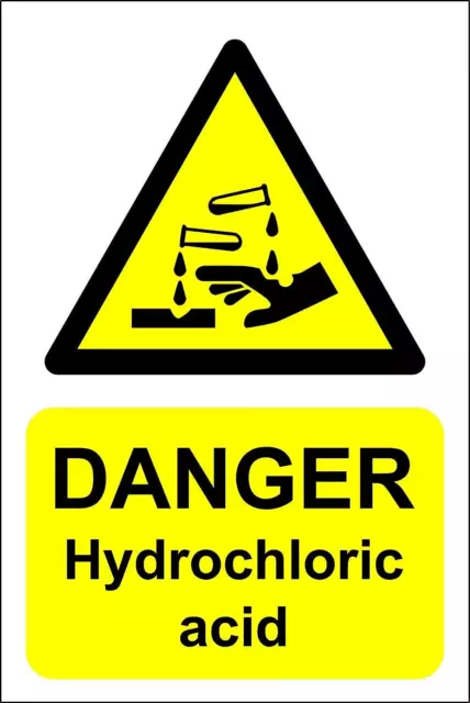 Danger hydrochloric acid Safety sign