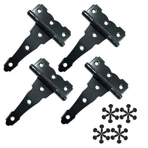 HLMOptimo 5 inch Strap Hinges Shed Door Hinges Heavy Duty T Hinges Decorative...