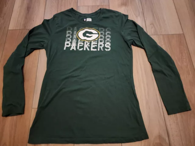 Green Bay Packers Women's NFL Team Apparel Green Shirt Large Long Sleeve
