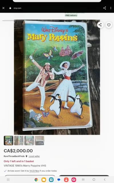 Mary Poppins   Walt Disney Vhs  Vs70 3