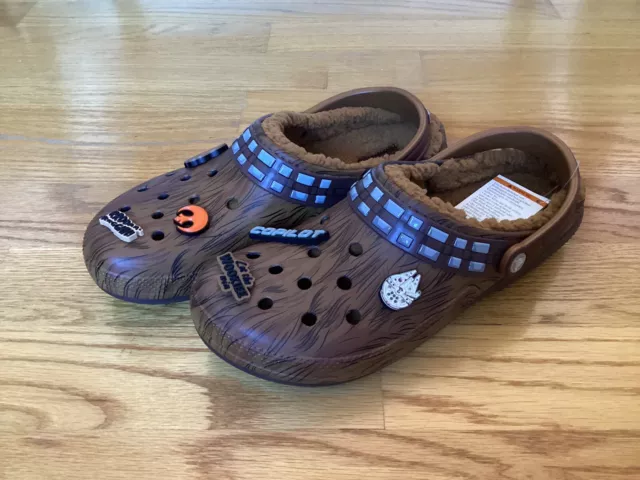 NEW Star Wars Chewbacca X Crocs Classic Lined Clog Espresso 2023 Size 12 IN HAND