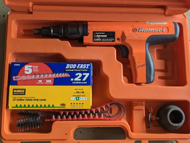 Ramset Red Head COBRA 27 caliber powder actuated tool kit with case