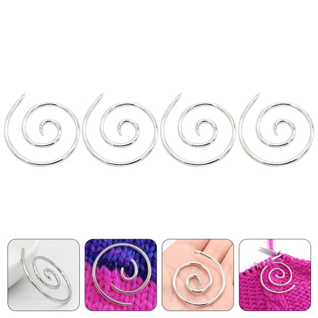 4 piezas Agujas de tejer de coser Agujas de tejer en espiral Agujas de tejer Herramientas Suéter