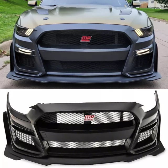 MP Stoßfänger Bumper KIT Shelby GT 500 Stil passend für MUSTANG 2015-17 Schwarz