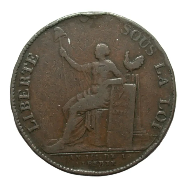 France 1791 Monneron Medal 33mm
