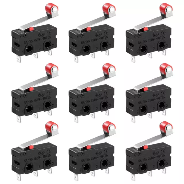 10PCS Micro Switch Premium Roller Lever SPDT Experiments Electronics