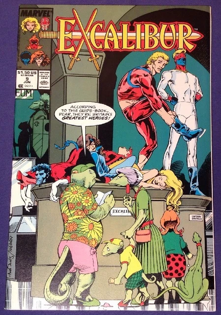 EXCALIBUR 9 June 1989 9.0-9.2 VF+/NM- MARVEL COMICS Chris Claremont Davis art