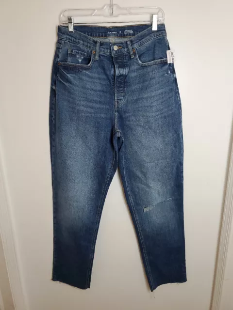 Old Navy Jeans Women's 12 Tall Sky-Hi Straight Extra Hi Rise Secret Slim Pockets 2