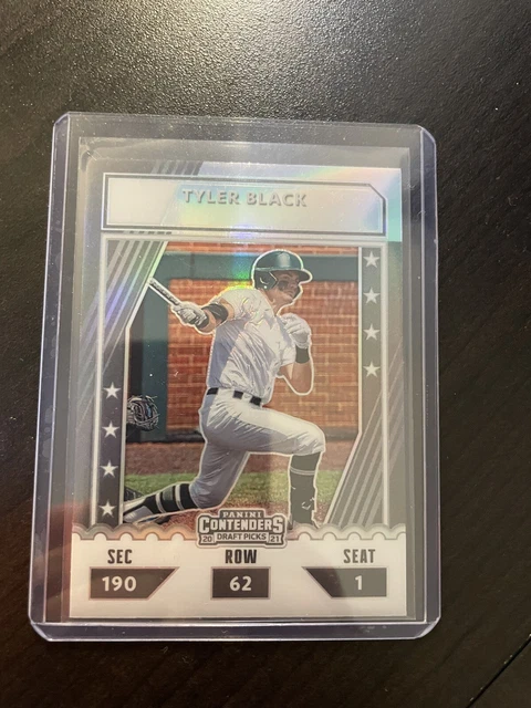 Tyler Black 2021 Panini Elite Extra Edition Silver Prizm College Ticket CTO-TB