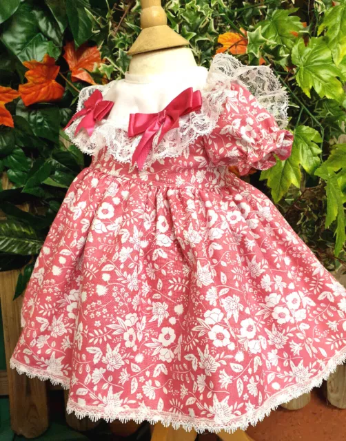 Dream Sale 0-3 6-12 3-6 2-3  Baby Girls  Fuchsia Floral  Traditional Lined Dress