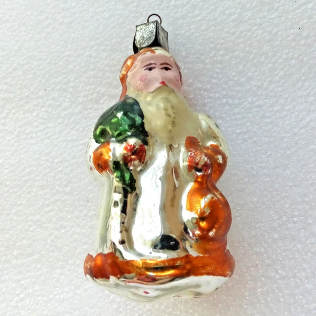 Vecchio ornamento di Natale in vetro vintage, albero di Natale, decorazione...
