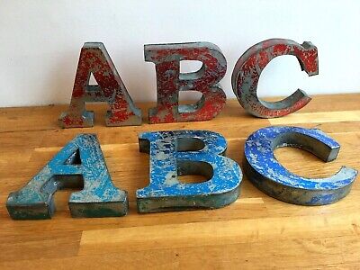 Fantastic Vintage Style Metal 3D Letters Font Shop Sign Wall Plaque