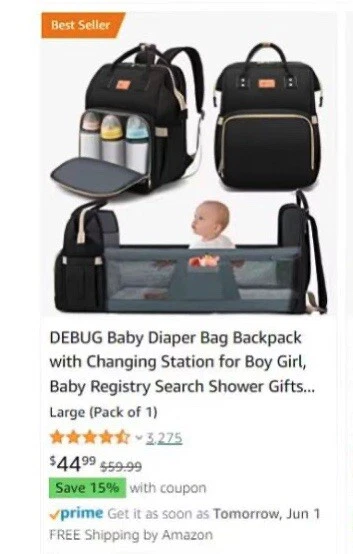 Wholesale Price Stylish Baby Diaper Bag Backpack with Bassinet pink Color 6