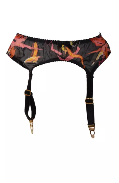 AGENT PROVOCATEUR Womens Garter Belt Sheer Lingerie Floral Multi Size AP 4