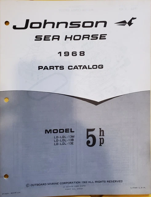 1968 Johnson Sea-Horse 5HP Parts Catalog 383037