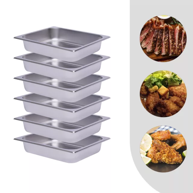 2.36'' Deep 1/2 Size Stainless Steel Steam Table Pans 1/2 Size For Hotel Canteen
