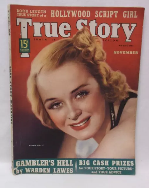 1938 True Story Magazine Gloria Stuart on Cover