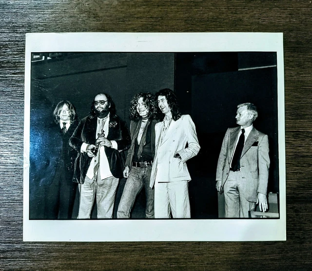 Famous 1977 Led Zeppelin "Ivor Novello Award" Type 1 Original Photo Famous 1977 Led Zeppelin "Ivor Novello Award" Type 1 Original Photo