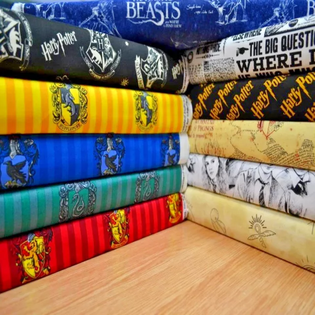 HARRY POTTER Fabric 100% cotton material Hogwarts Logo Marauders Map