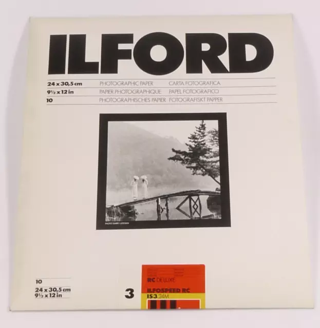 PRL) 10 FOGLI 24 x 30 ILFORD ILFOSPEED CARTA FOTOGRAFICA PHOTOGRAPHIC PAPER B/W