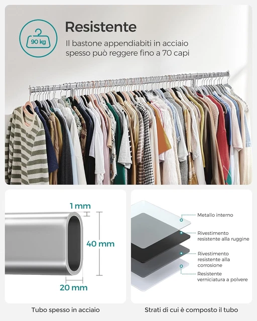Appendiabiti Industriale Gerso Goliath Z-Rack – Struttura In Acciaio Verde Oliva, Ruote Professionali, Portata 200 Kg