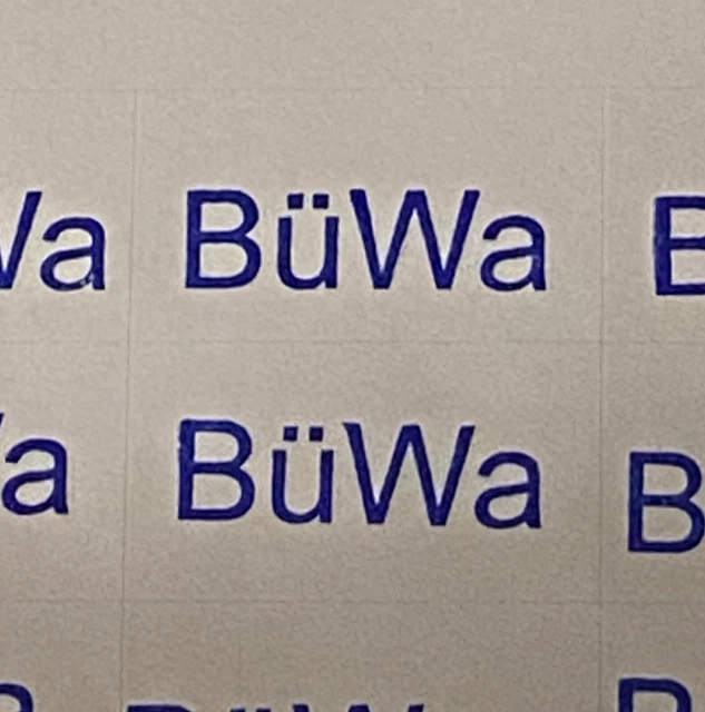 BÜWA AUFKLEBER WARENSENDUNG Etiketten Stempel Absenderetiketten Bogen 65 Stück EUR 1,34