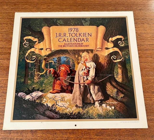 1978 JRR TOLKIEN Calendar 2023 Hildebrandt LORD OF THE RINGS & THE