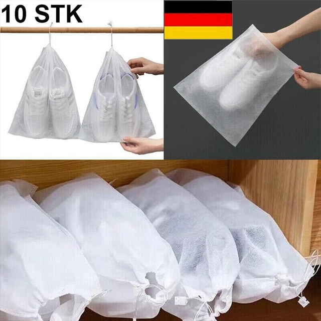 10x Tragbare Kordelzug Schuhe Aufbewahrungstasche Staubbeutel Reisetasche Vlies.