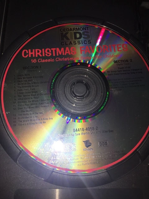 CHRISTMAS FAVORITES BY Cedarmont Kids (CD, Sep-1995, Cedarmont Kids ...