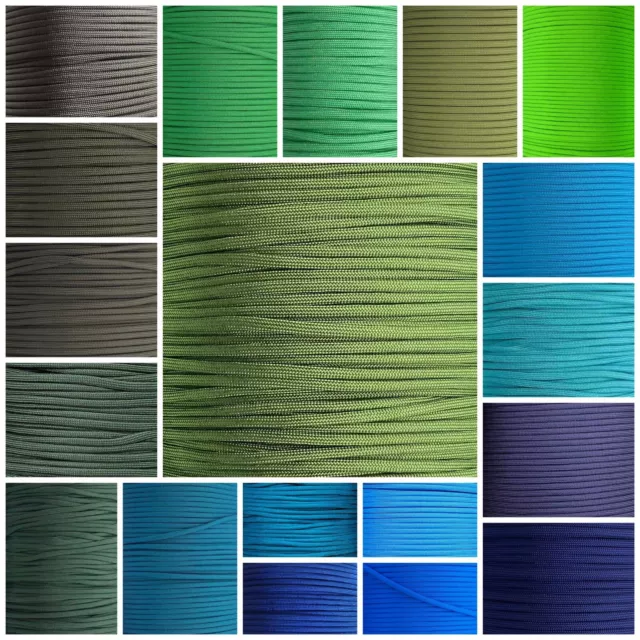 550 Paracord Type III 7 Strand Parachute Cord 50,100 ft - Nylon Solid Color USA