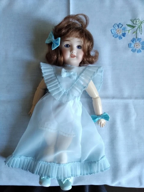 Robe D'organdi Pour Poupée Bleuette 29cm