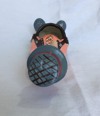 Vintage Sad Hobo Clown Cactus Planter Painted Ceramic 8