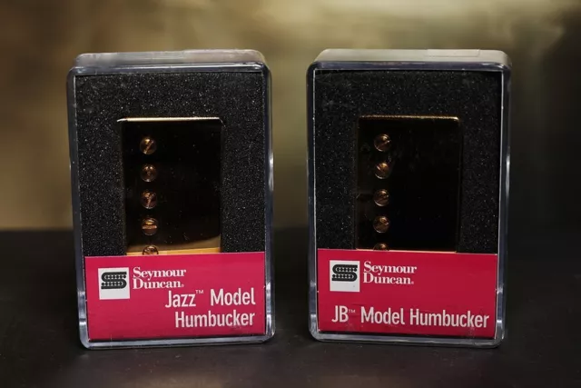 SEYMOUR DUNCAN JB Jazz Hot Rodded PICKUP SET Humbucker SH-4 SH-2n Gold NEW