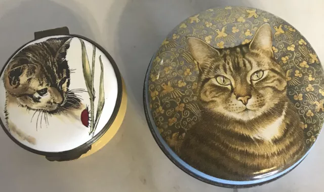 crummels cat and ladybug trinket box and hunkydory cat tin