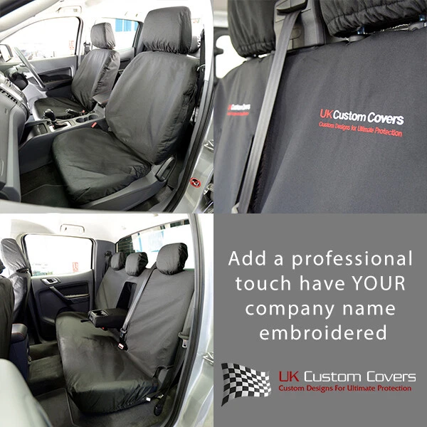 Protection Sièges Voiture Housses Sièges Auto Ford Ranger Wildtrak 2016-2023 - Cuir Synthétique Imperméable 4 Saisons Protection Siège Auto