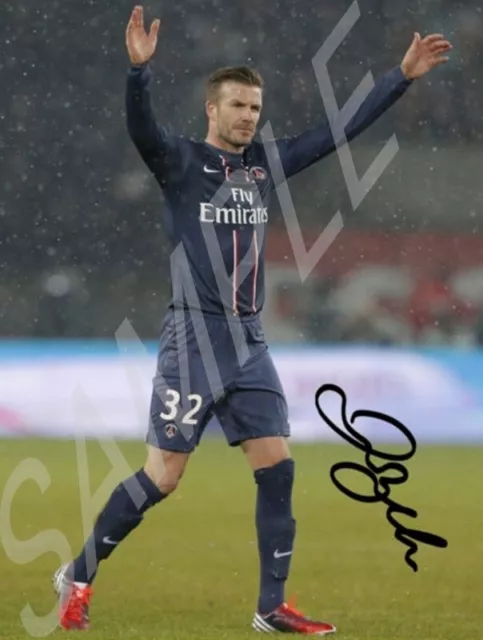 Photo David Beckham Autographe Signed 10 x 15 cm DB4