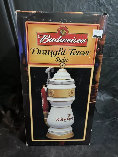 Anheuser Busch Budweiser Draught Tower Beer Stein CS461 w/ Box MIB