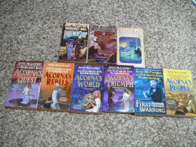 Lot 9 by ANNE MCCAFFREY -   ACORNA'S series (6) plus 3 others restoree partnersh