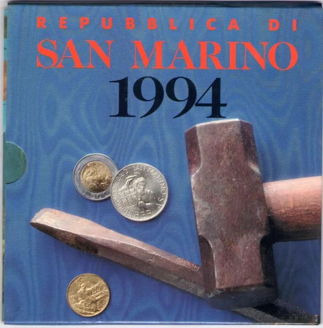 1994 Republic of San Marino - Divisional Coins - Complete Series FDC - 1000 Lira 2