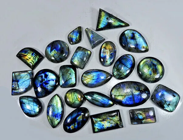 AA++ Natural Multi Labradorite Mix Shape Cabochon Loose Gemstone Wholesale Lot