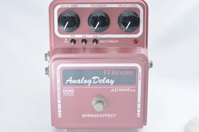 MAXON AD999 PRO Analog Delay Pedal 900ms Multi-Head BBD Vintage