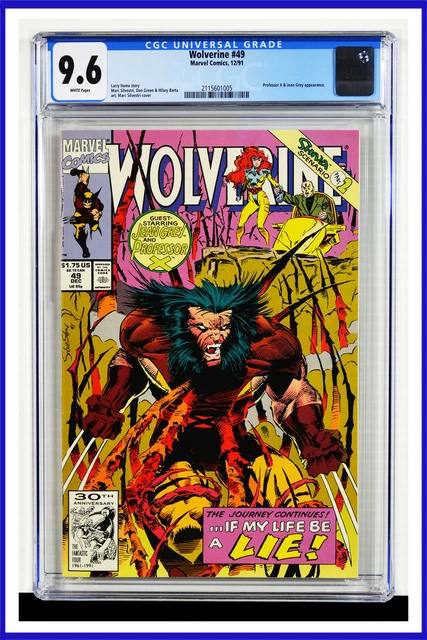Wolverine #49 CGC Graded 9.6 Marvel December 1991 White Pages Comic Book