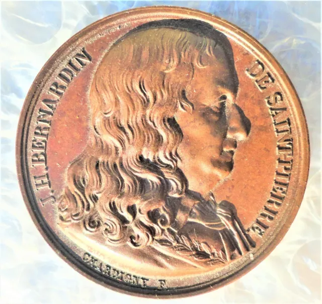 FRANCE Medal - J.H. Bernardin de Saint-Pierre, 1823 bronze Ø41.00mm 39.60gr